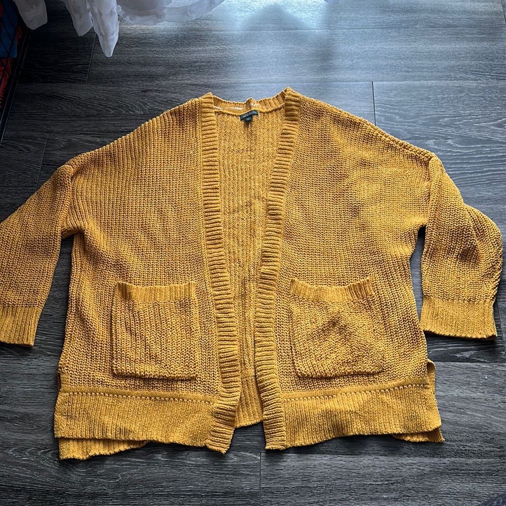 Gold/Varsity Yellow Oversized Cardigan